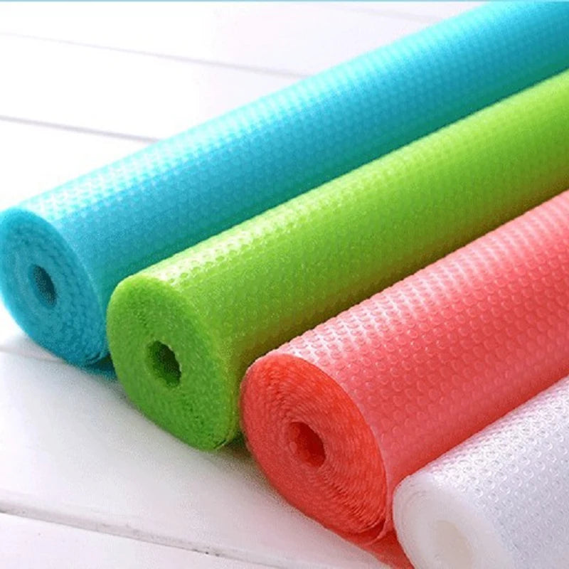 4 Stück PEVA Kühlschrankmatten – Antibakteriell, Schimmelresistent, Feuchtigkeitsbeständig, Wasserdicht, Anti-Verschmutzung, Kühlschrankpolster