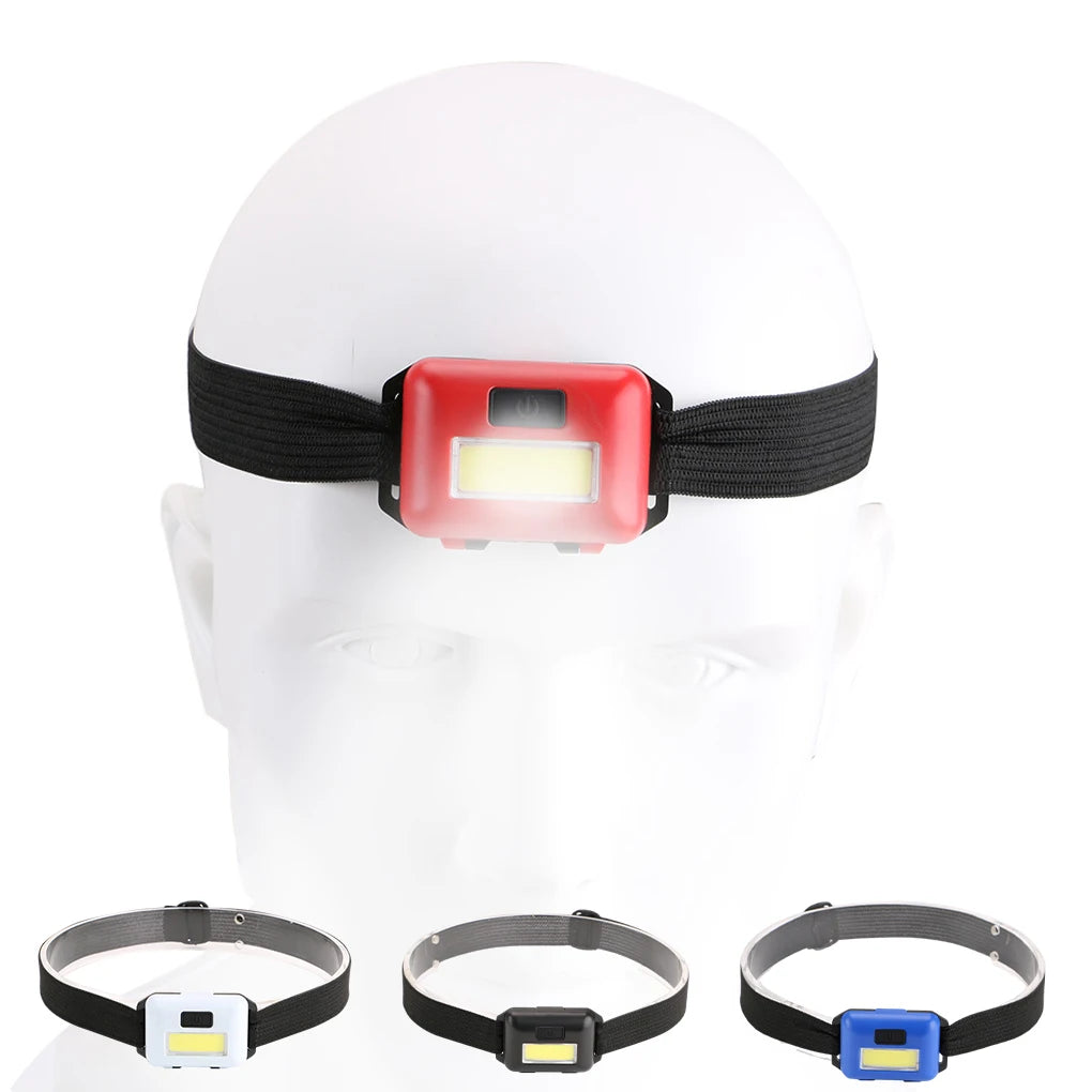 Wasserdichte LED-Stirnlampe mit 3 Leuchtmodi – Kompakte Outdoor-Kopflampe für Camping, Angeln & Wandern