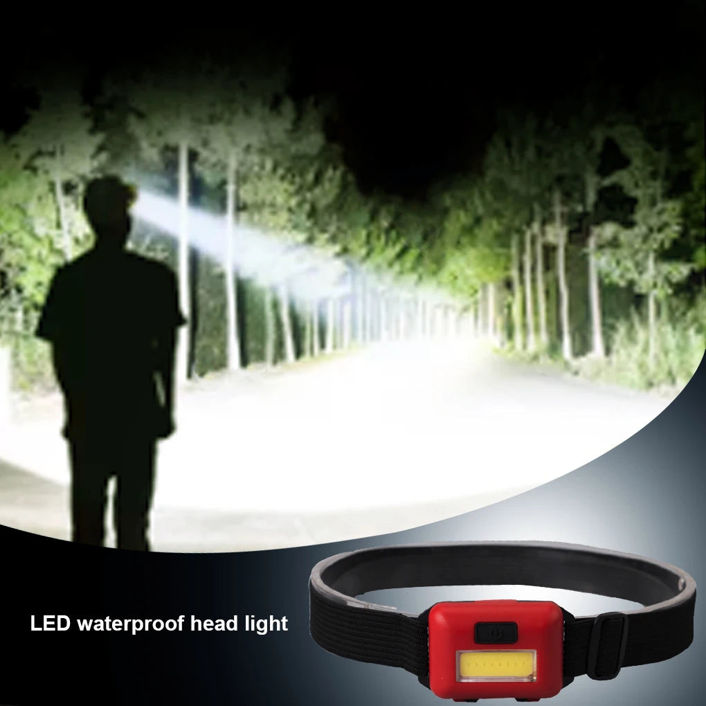 Wasserdichte LED-Stirnlampe mit 3 Leuchtmodi – Kompakte Outdoor-Kopflampe für Camping, Angeln & Wandern